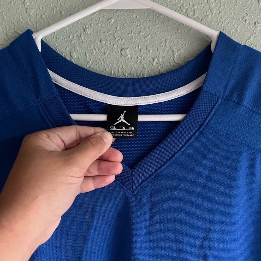 Jordan Jersey Blue and White Sleeveless